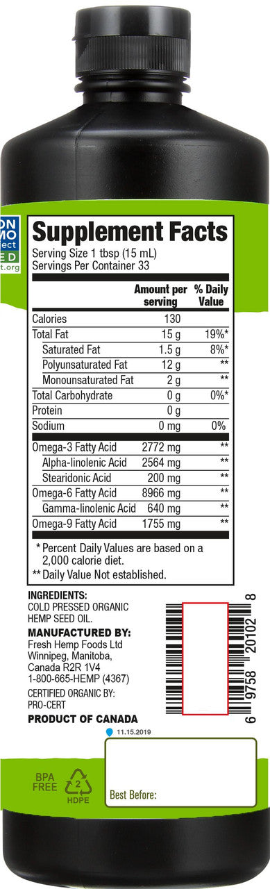Manitoba Harvest Hemp Seed Oil (1x16 Oz)-2